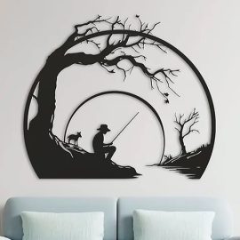 ديكور جداري صائد سمك بشكل اسطوري
