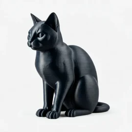 Elegant cat statue