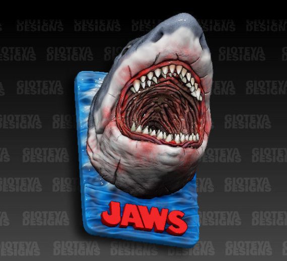 wall-dwelling shark head