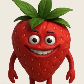 فراولة مبتسمة